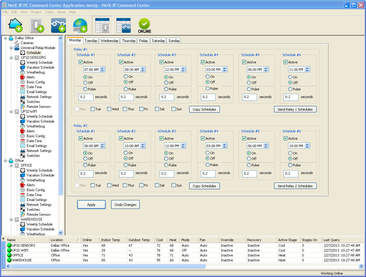 Relay Schedule Window