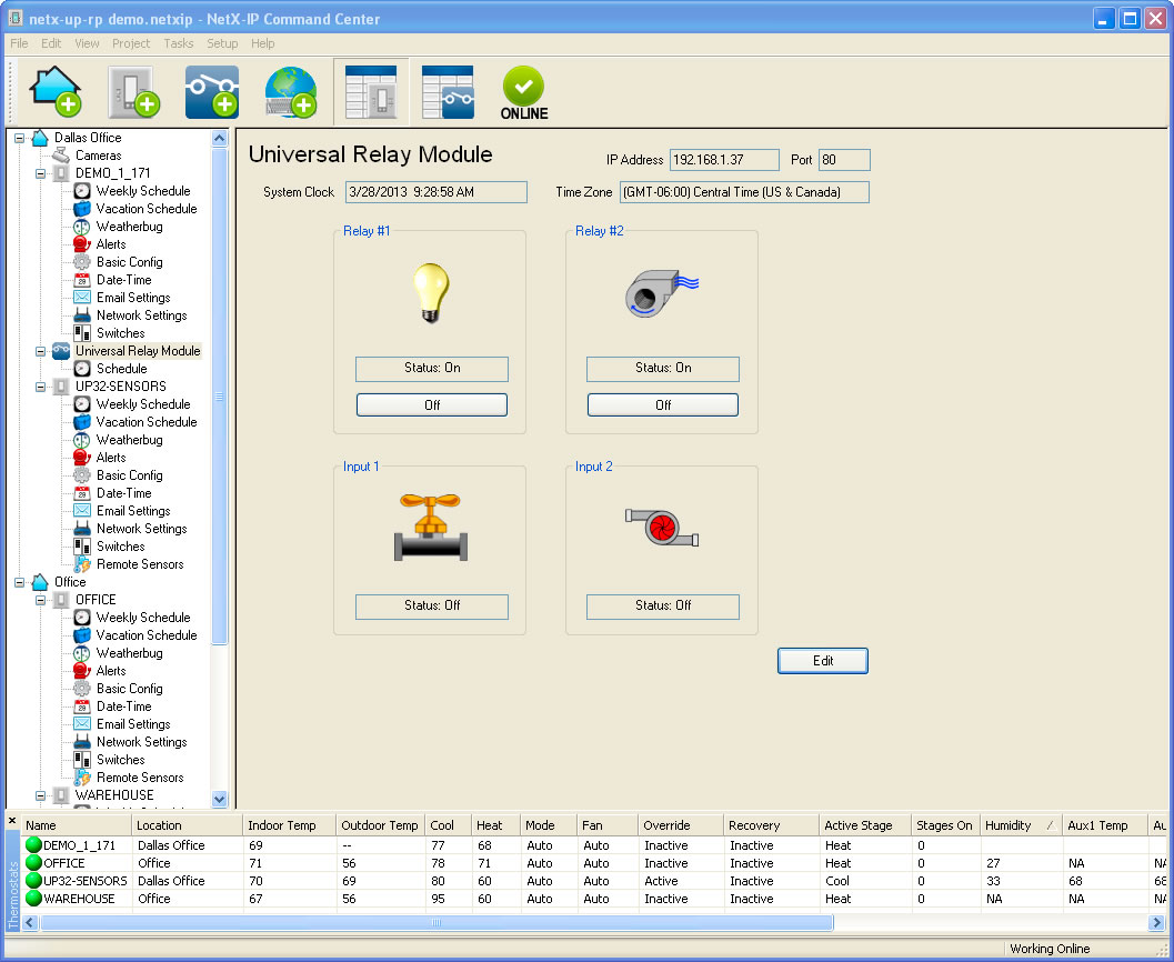 Relay Main Window